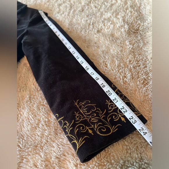 CAbi Black Velvet Embroidered Coat - Picture 9 of 10